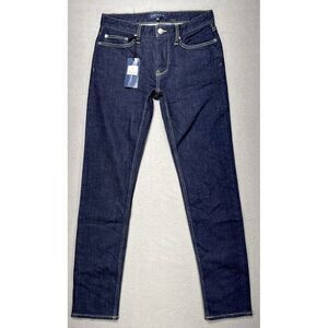 Five Four Jeans Briggs Mens Sz 30x31 Blue Preppy Slim Minimalist Dark Wash Denim